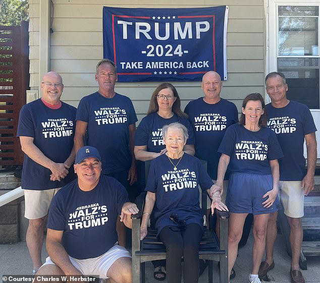 Tim Walz's family members reveal they are backing Trump in new photo