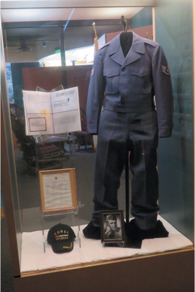 Bill King’s U.S. Air Force uniform is on display at the Bois Forte Heritage Center & Cultural Museum. King served in the military in the 1970s and ‘80s