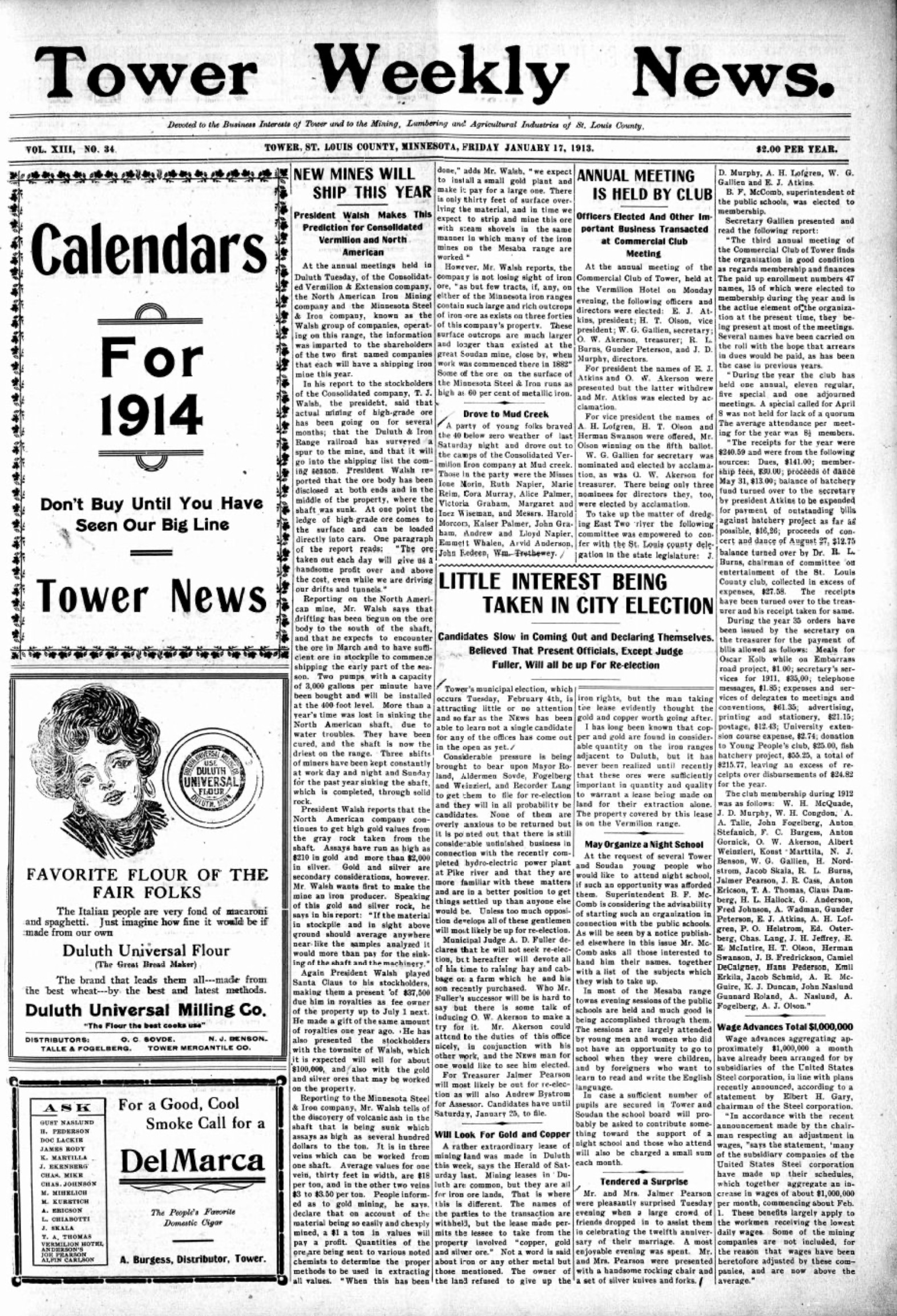 Those Were The Days – Friday, January 17, 1913