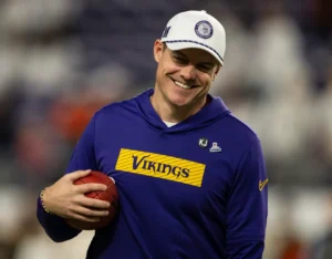 Minnesota Vikings head coach Kevin O’Connell before the start of a NFL football game against the Chicago Bears at U.S. Bank Stadium in Minneapolis on Monday, Dec. 16, 2024. (John Autey / Pioneer Press)