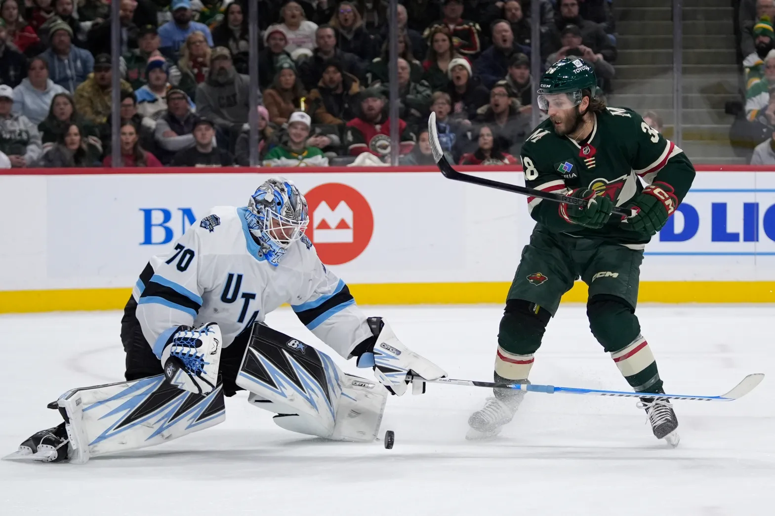 Wild continue their struggles on home ice in 4-0 loss to Utah Hockey Club