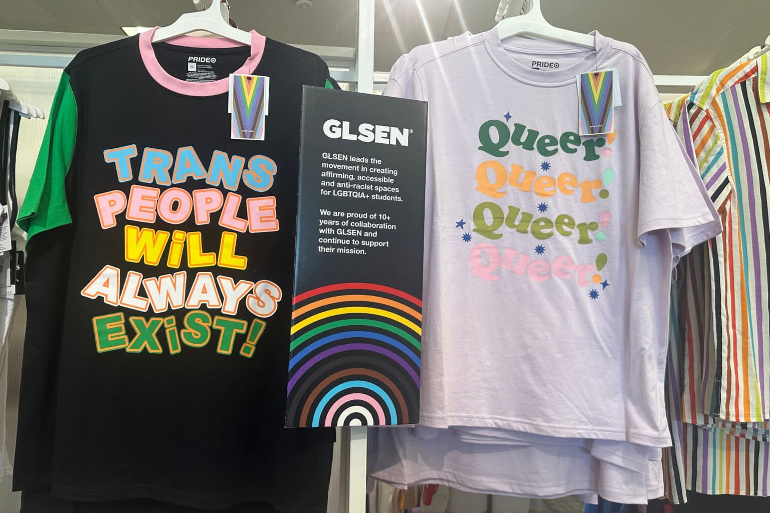 Items in the 2023 Pride collection at a Target store in Minnesota. (Shutterstock)