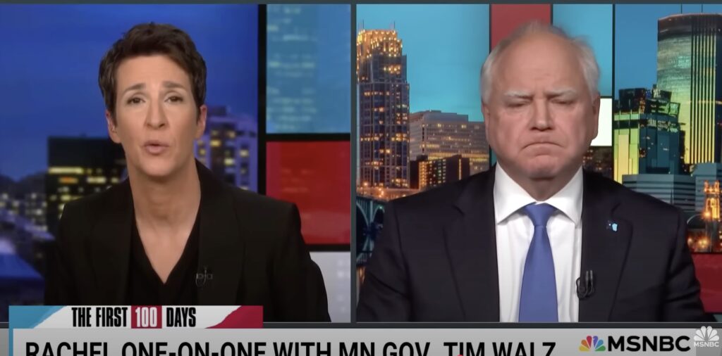 Rachel Maddow interviews Minnesota Governor Tim Walz, January 28, 2025 | youtube.com/watch?v=9UdHdjuodPg
