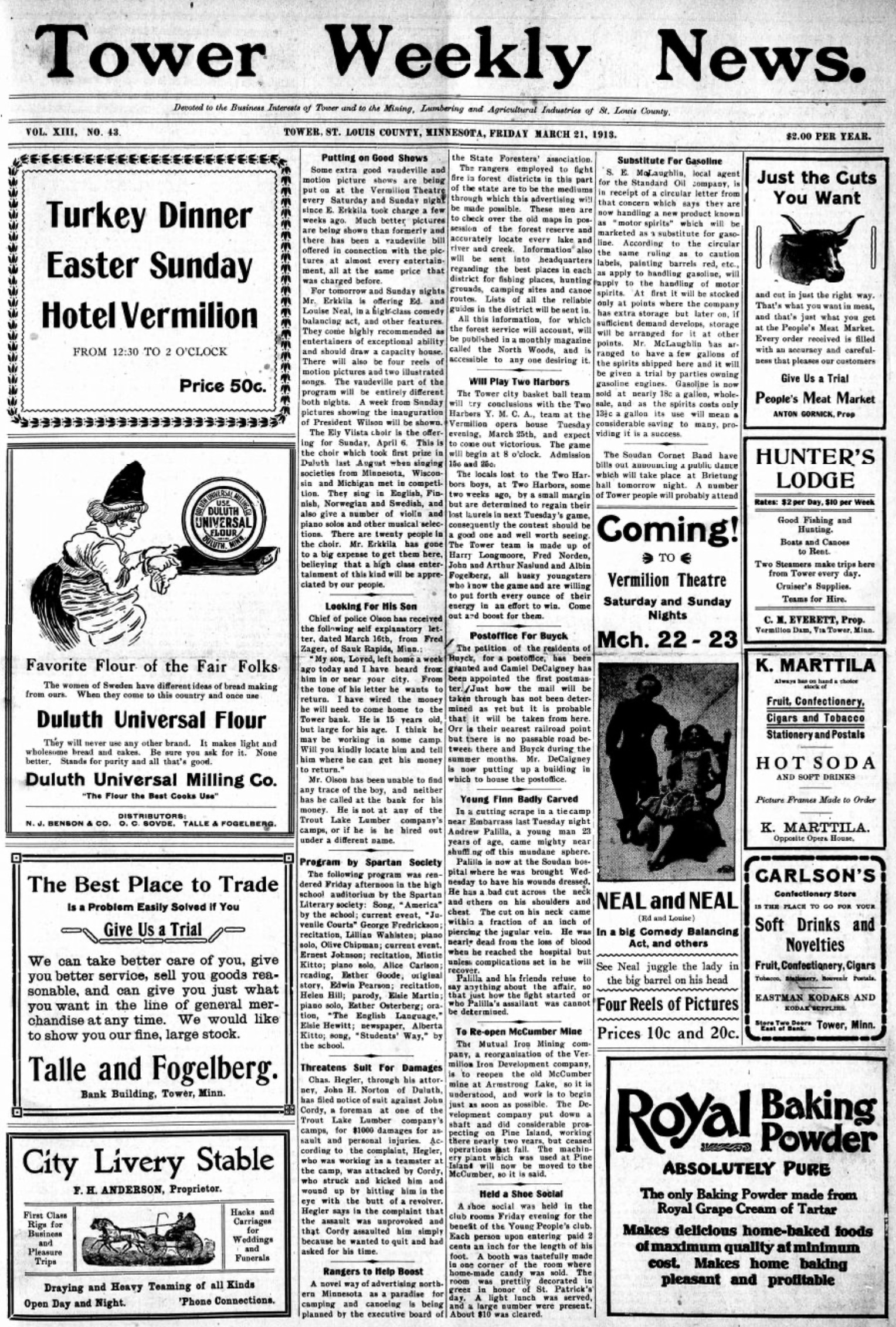 Those Were The Days – Friday, March 21, 1913