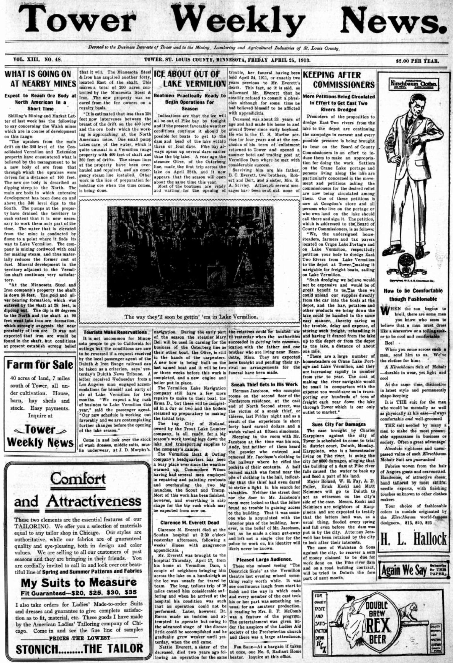 Those Were The Days – Friday, April 25, 1913
