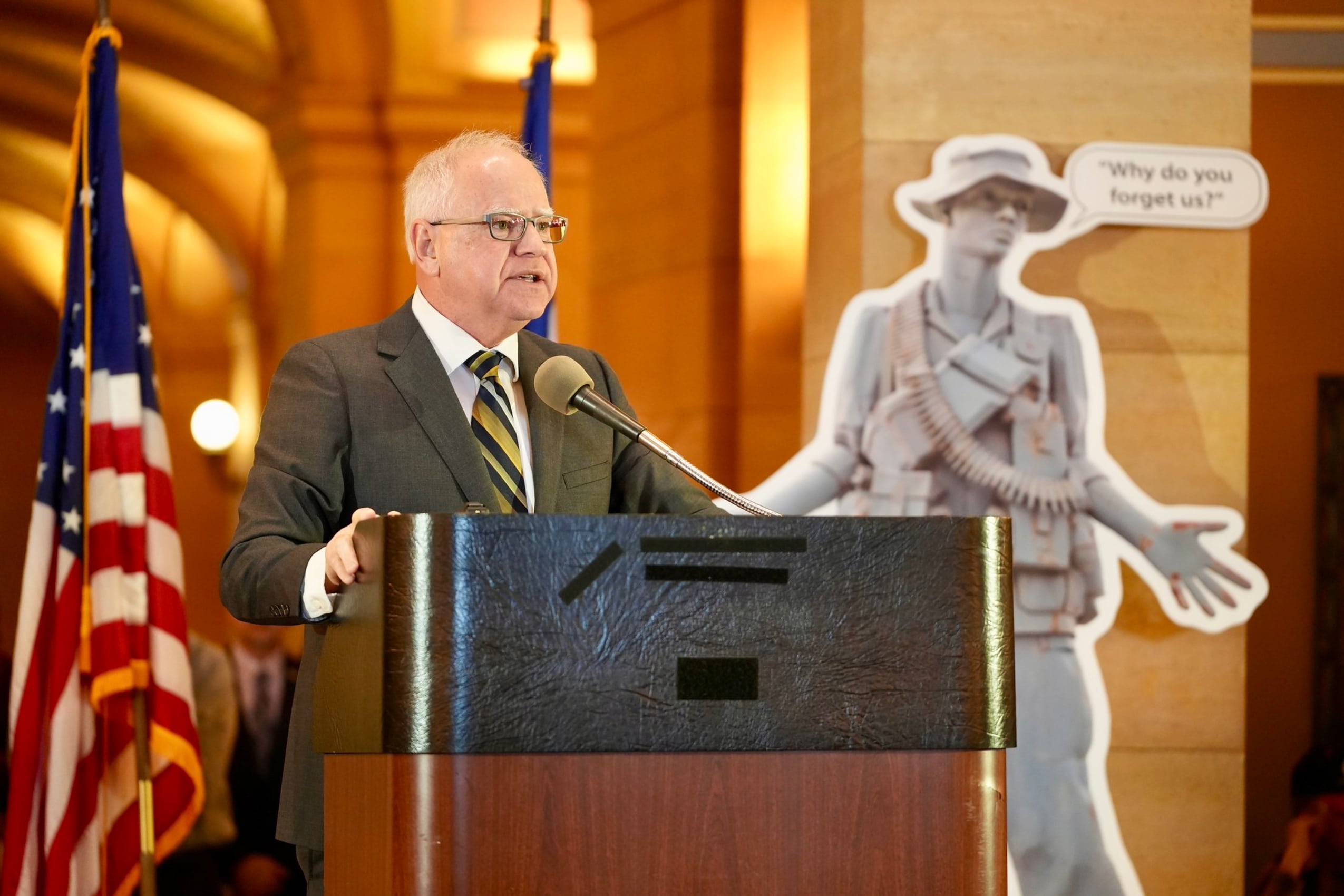 Walz heckled, booed during Veterans Day on the Hill Walz heckled, booed during Veterans Day on the Hill