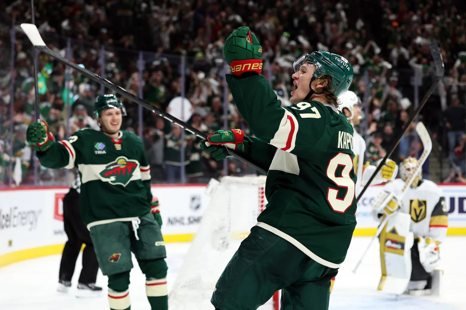 Wild jump Vegas early to take a 2-1 series lead Wild jump Vegas early to take a 2-1 series lead