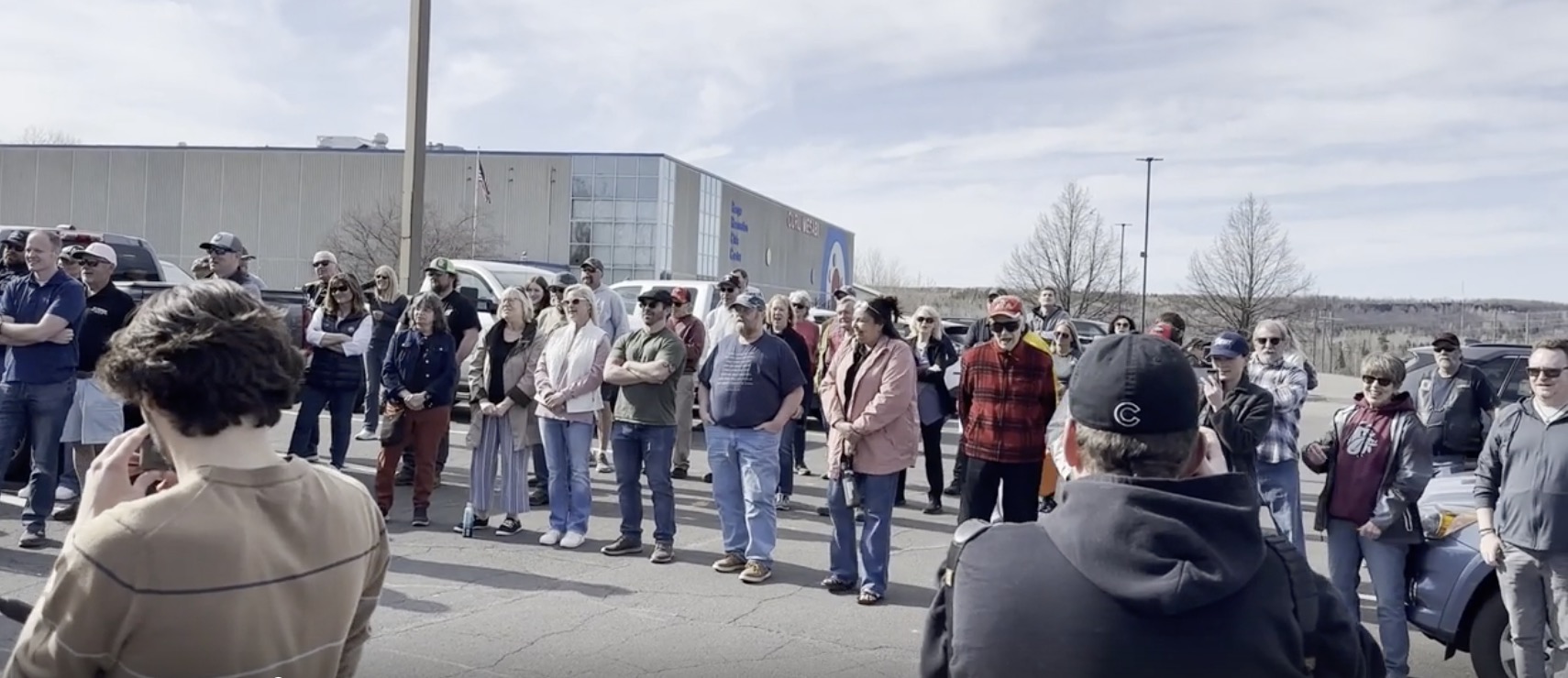 Iron Rangers gather to protest potential moving of U.S. Hockey Hall of Fame | Screenshot YouTube